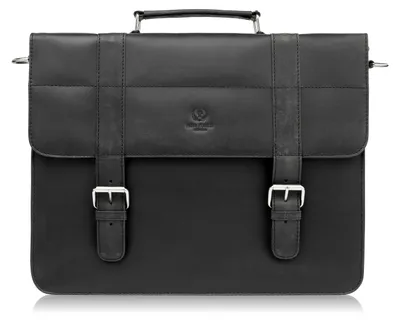 Produktbild von Herren schwarz Leder Umhängetasche Vintage Aktentasche Paolo Peruzzi T-99-BL