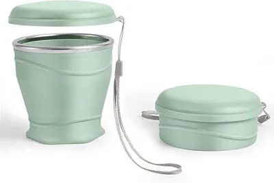 Produktbild von Silikonische Reisebecher 260ml, BPA-frei, ideal für Camping und Outdoor-Aktivitäten