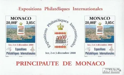 Produktbild von Briefmarken Monaco 2000 Mi Block81 (kompl.Ausg.) postfrisch Briefmarkenausstellung