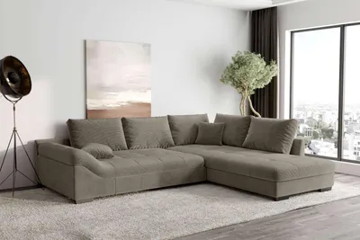 Produktbild von 99rooms Terra Ecksofa Cordstoff POSO Cappuccino Rechts ohne Schlaffunktion