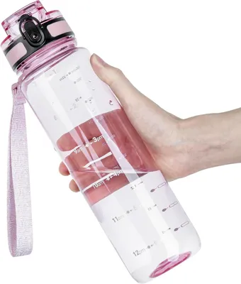 Productafbeelding van Drinkfles 1 liter - Tijdsmarkering - Tritan