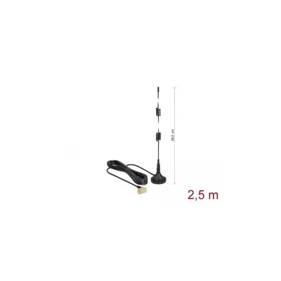 Produktbild von DeLOCK 89614, 2,5 dBi, 0.69-0.96; 1.71-2.7 GHz, 50 Ohm, Omnidirektionale Antenne, SMA, Lineare Polarisation