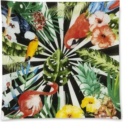 Zdjęcie produktu dla Excelsa Platte/Tablett Tropical Chic Glas 30x2,5x30 cm Bunt