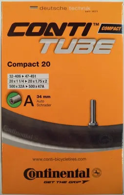 Obrázek produktu pro Continental Compact 20, Automobilový ventilek, 20", 32 - 47 mm, 3,4 cm, Černá, 130 g