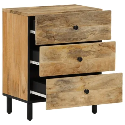 Immagine prodotto di Comodino 50x33x60 cm in Legno Massello di Mango