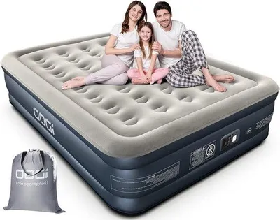 Obrázek produktu pro Samonafukovací nafukovací matrace s elektrickou pumpou – nafukovací matrace na kempování – 203 x 152 x 38 cm – max. 295 kg