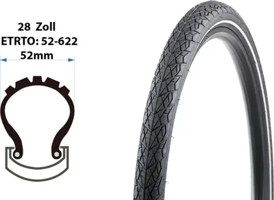 Produktbild von 28 Zoll Innova 28x2.10 Fahrrad Reifen 52-622 Pannenschutz Reflex