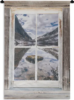 Produktbild von MuchoWow® Wandteppich Wandbehang Aussicht - Berg - Wasser 120x180 cm Tapisserie Dekoration Wandtuch - Schlafzimmer - Dekorationen für das Haus