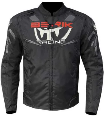 Produktbild von Berik Amras wasserdichte Motorrad Textiljacke, schwarz/weiß/rot, 58