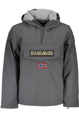 Produktbild von Herren Regenjacke Grau Langlebig & Nachhaltig mit Kapuze & Tasche