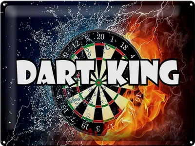 Produktbild von Blechschild Darts Dart King, 40 x 30 cm, Blechschilder Spruch Sport Hobby