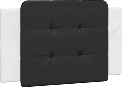 Image de vidaXL Coussin de tête de lit "Zadar" noir et blanc 80 cm similicuir