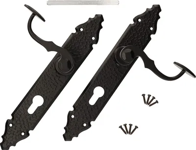 Produktbild von KOTARBAU® Torbeschlag 72mm für Profilzylinder Geschmiedet Antik Schwarz