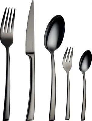 Produktbild von Echtwerk EW-BS-3010S Tafelbesteck Avelino/Shiny-Black Edition, 30-teilig, für 6 Personen, Edelstahl 18/10-hochglänzend, Hochwertiges Besteck Set, inkl. Aufbewahrungs-Kassette, 18/10 Stahl, Schwarz