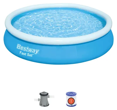 Image de Piscine autoportante avec anneau Fast Set, ronde, 366 x 76 cm, Bestway 57274