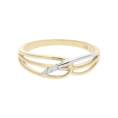 Produktbild von Ring Gold und Weißgold 333 Zirkonia JL10-07-3415 JuwelmaLux Größe 54