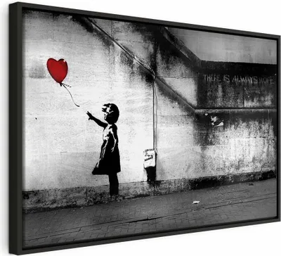 Immagine prodotto di Quadro su tela italiano - speranza (Banksy) 120x80 cm Streetart 020115-26