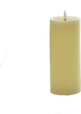 Produktbild von LED Wachskerze creme 10 x Ø 7,5 cm mit Flackerflamme und Timer