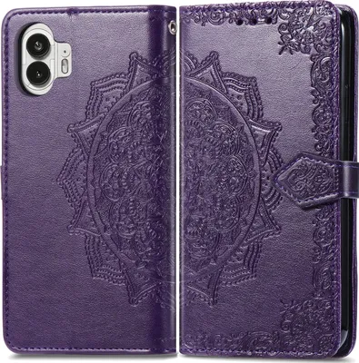 Produktbild von Mobigear Mandala  Nothing Phone (2) Hülle Klapphülle Geldbörse - Lila