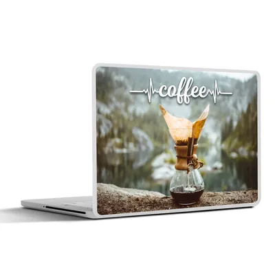 Produktbild von MuchoWow® Laptop Aufkleber Sticker Cover Kaffee - Zitate - Sprichwörter 25x18 cm - Laptop-Deko