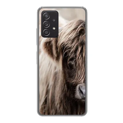 Produktbild von MuchoWow® Handyhülle Schutzhülle Hülle für Samsung Galaxy A53 5G Schottischer Highlander - Kuh - Vlies Silikon Softcase Handy Hülle - Schutzabdeckung