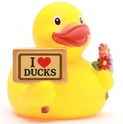 Produktbild von Badeente Signduck I Love Ducks Vinyl 7,5 cm