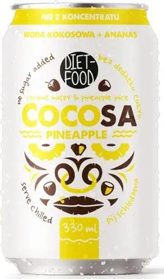 WODA KOKOSOWA Z SOKIEM Z ANANASA 330 ml - DIET-FOOD (COCOSA)