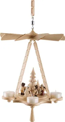 Produktbild von 1-stöckige Deckenpyramide Waldleute (30cm) von Volkskunstwerkstatt Unger