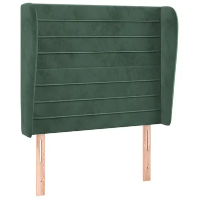 Immagine prodotto di vidaXL Testiera con orecchie Verde scuro 103x23x118/128 cm Velluto