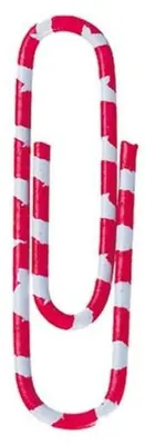 Produktbild von Alco Briefklammer ZEBRA Metall 28mm weiß-rot 100 Stück