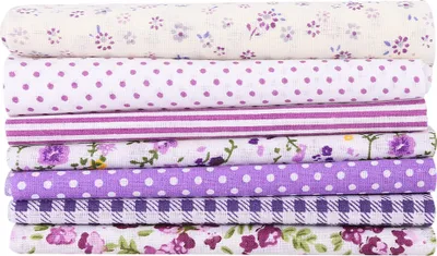 Obrázok produktu pre 7ks / sada 100% bavlna Batiks Šitie remeselných tkanín pre DIY peňaženka vankúš kryt (L)