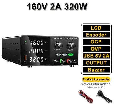 Produktbild von Labornetzgerät DC - Regelbares Tischnetzteil - 160V 2A 320W - OCPSchutz - 220V Eingang - Variante 160V 2A OCP