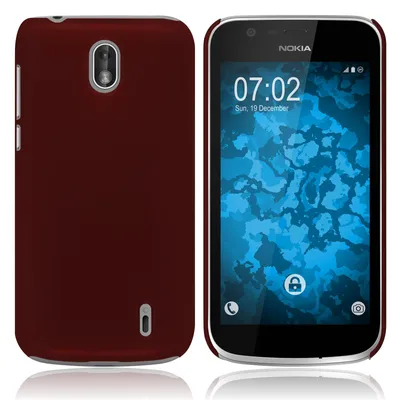 Produktbild von PhoneNatic Case kompatibel mit  Nokia 1 - Hülle rot gummiert Hard-case Cover
