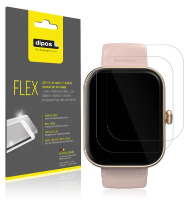 Produktbild von 2x Schutzfolie für Hama 5000 Smartwatch Folie, 100% Displayabdeckung, dipos Flex