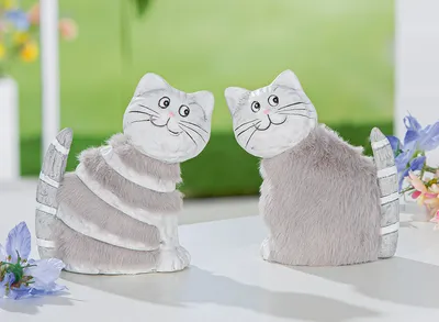 Immagine prodotto di Gilde Figur, Katze, "Funny", Keramik, weiß, L. 5.5 cm, B. 11 cm, H. 12.5 cm 58373 4063387583739 2 Stück (2-fach sortiert)