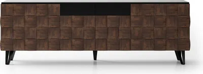Zdjęcie produktu dla Elegancka brązowa drewniana konsola w klasycznym stylu