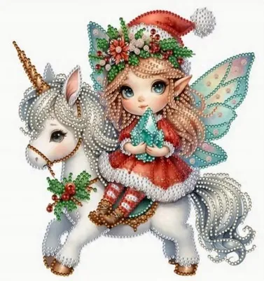 Immagine prodotto di NORIMPEX Diamante dipinto su tela Elfo di Natale 23x30cm