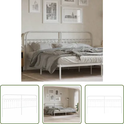 Produktbild von The Living Store Kopfteil Metall Weiß 193 cm