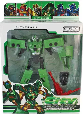 Produktbild von Grüner Verwandlungsroboter mit Waffen - ca. 16 cm