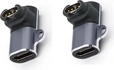 Produktbild von INF TYPE-C auf Garmin Uhren Adapter, Aluminium, 2 Stück, für Datentransfer