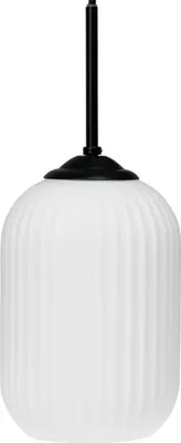 Immagine prodotto di Lampada a sospensione LED, lampada a sospensione, lampada a soffitto a sospensione, lampada a sospensione per tavolo da pranzo, lampada a sospensione per soggiorno, design scandinavo, Riflet opale/nero
