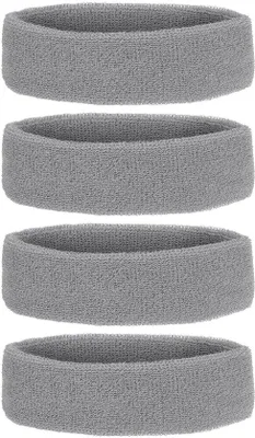 Produktbild von Athletik-Halsband - 4 Stücke - für Frauen und Männer - Sport - Basketball - Tennis - Grau