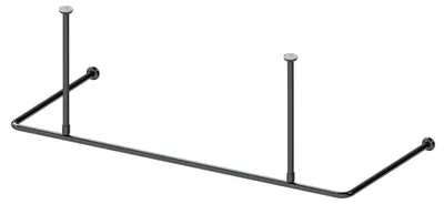 Produktbild von Aquabad Hastaflex Frame Duschvorhangstange in Schwarz