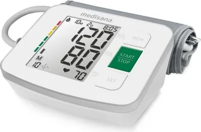 Produktbild von Medisana BU 512 Oberarm Blutdruckmessgerät, Automatisch, LCD Display, AA Batterie, Weiß
