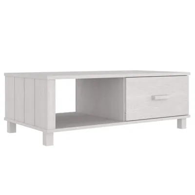 Produktbild von vidaXL Couchtisch HAMAR Weiß 100x55x35 cm Massivholz Kiefer