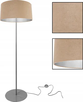 Produktbild von Stehlampe, Dreibein, Chrom, Samtlampenschirm