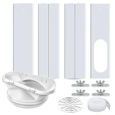 Fensterabdichtung für Klimaanlage, 4 Paneele, PVC, verstellbar