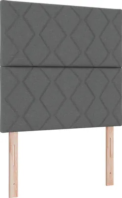 Obrázek produktu pro vidaXL LED čelo postele šedé 100 cm látka