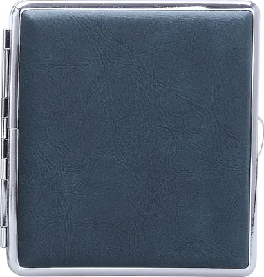 Produktbild von ZIGARETTENETUI für 20 Zigaretten Leder Optik Etui Zigarettenbox Zigarettendose Dose Box Case Geschenk 89 (Dunkelblau)