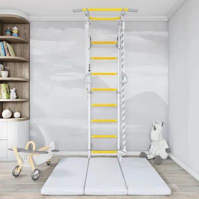 Produktbild von Sprossenwand ClimbMaxx M2 weiß-gelb